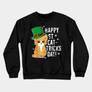 Happy St Patricks Day Cat Kitten Cattys Catricks Crewneck Sweatshirt